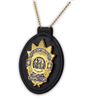 Custom 3D Army Emblem Genuine Leather Badge Holder