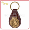 Custom Embossed Logo Genuine Leather Key Chain