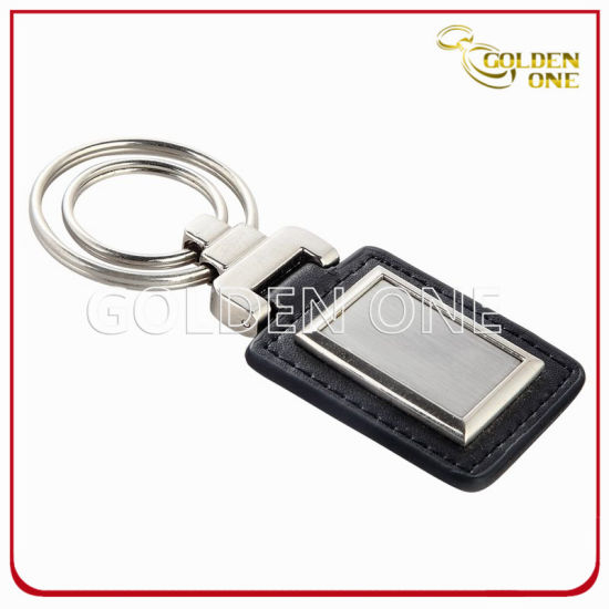 Hot Sale Good Quality Rectangle PU Leather Keyring