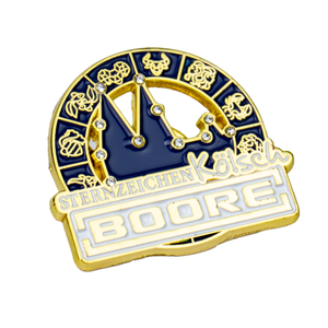 Custom Carnival Theme Pin with Polished Copper and Embossed Design for Mardi Gras Celebration and Party Favors