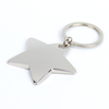 Luxury Polished Stainless Steel Star-shaped Blank Keychain, Suitable for Sticker Epoxy Resin Or Printed Logos, Elegantly Packaged with A Velvet Pouch And Paper Box