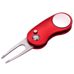 Foldable Plastic & Zinc Alloy Golf Divot Repair Tool, Portable Pitch Fork Divot Fixer for Golf Travel and Course Maintenance in Paper Box