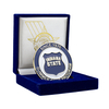 Achievement Award Coin with Zinc Alloy Flat Edge and Velvet Box for Recognition Ceremonies and Performance Awards