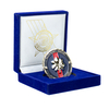 Deluxe Custom Coin with Zinc Alloy Diamond Cross Cut and Velvet Display Case for High-End Awards and Special Recognition