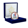 Lineage Heritage DAR Challenge Coin with Deep-Cut Selective Gold Plating and Heirloom Emblem, Ancestral Recognition Society Coin for Lineage Celebration and Society Membership