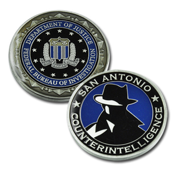 Luxurious Custom Medallions with Hard Enamel Colors and Antique Silver, Decisional Coins for Executive Gifts in Velvet Box