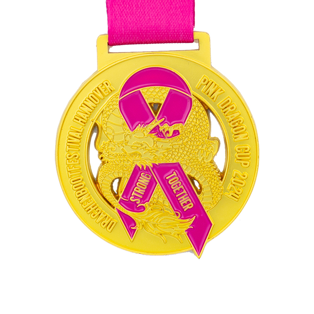 Personalized matte black zinc alloy Sports Championship team logo medal