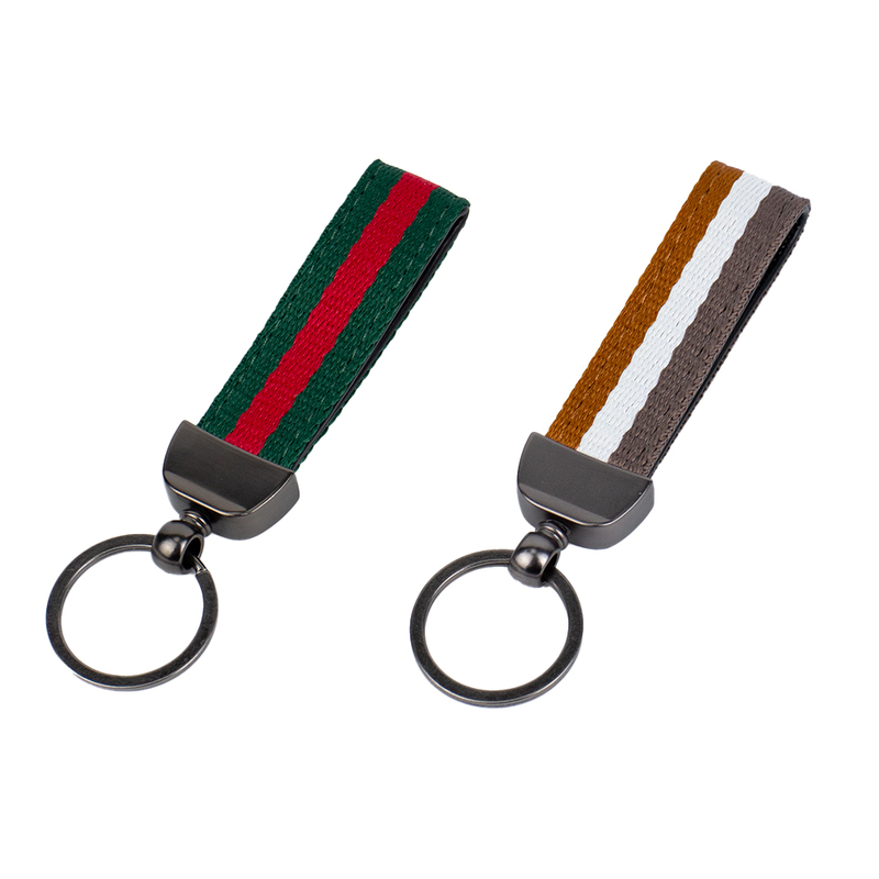 2025 Luxury Custom Leather Keychain with Hot Stamping Logo for Car Keys & Business Gifts