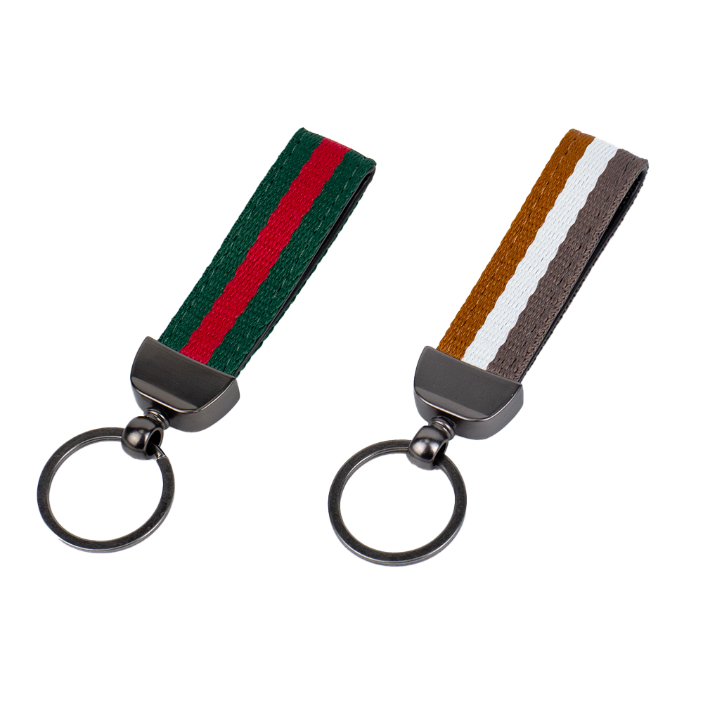 2025 Luxury Custom Leather Keychain with Hot Stamping Logo for Car Keys & Business Gifts
