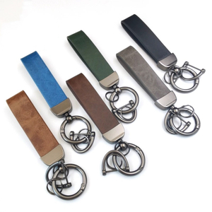 Durable PU Leather Keychain for Car Keys Heat Transfer Printing Promotional Souvenir Customizable Design
