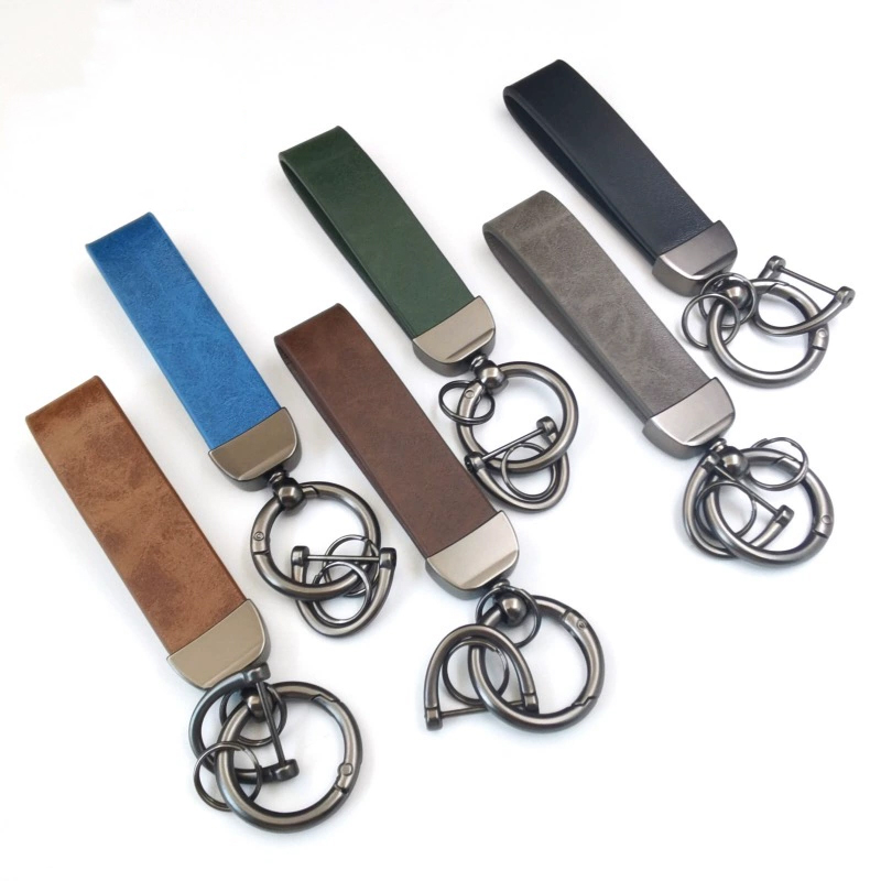 Durable PU Leather Keychain for Car Keys Heat Transfer Printing Promotional Souvenir Customizable Design