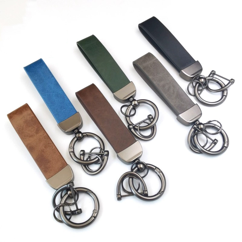 Durable PU Leather Keychain for Car Keys Heat Transfer Printing Promotional Souvenir Customizable Design