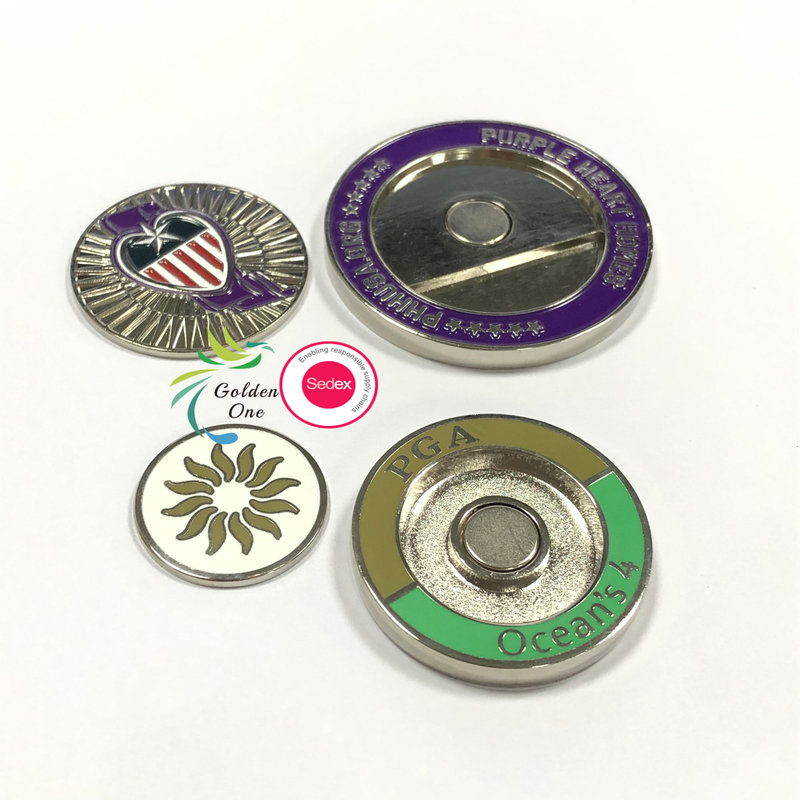 hot sale custom magnetic golf ball marker custom poker chips casino chips masters poker chip ball markers