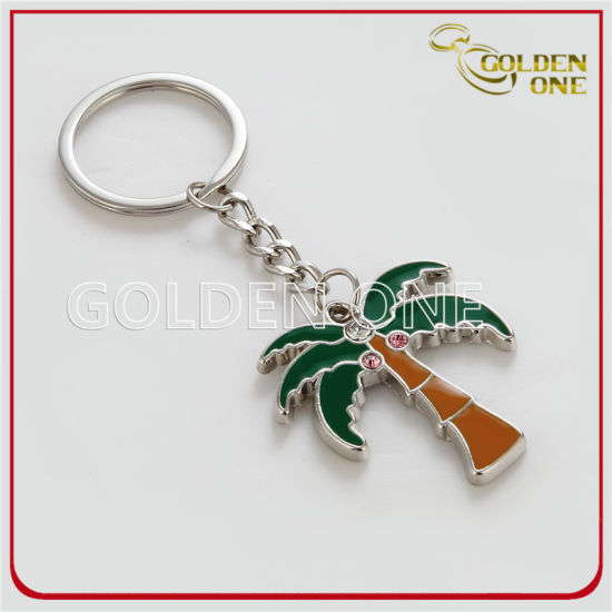 Newest Customized Summer Style Nickel Plated Metal Keyring