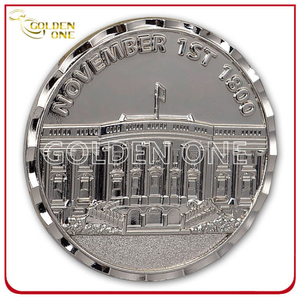 Customized Style Shiny Nickel Finish Metal Commemorative Coin
