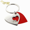 Promotional Gift Heart Shape Blank Nickel Plated Metal Key Holder