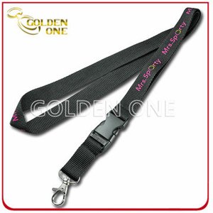 Best Offer Custom Printed Nylon Lanyard with Plastic Safety Buckle
