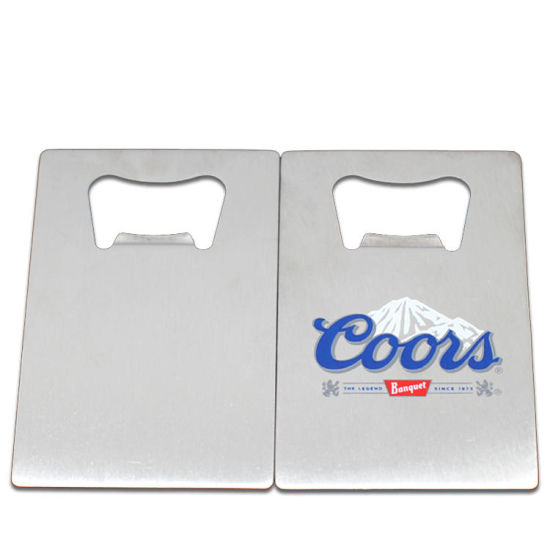 Eco-Friendly Metal Bottle Opener with Engraved Logo Wooden Cover