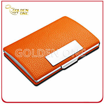 Wholesale Fine Quality Metal PU Leather Business Name Card Holder
