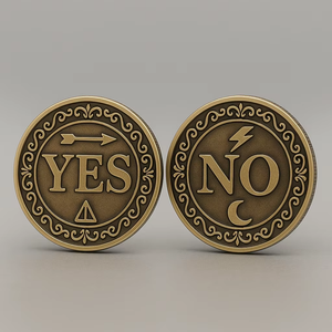 Vintage-inspired Copper Coin with Flat Edges And Double-sided Design, Complete with Velvet Pouch. Ideal for Decision-making And Custom Promotional Campaigns
