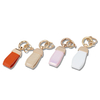 2025 Luxury Custom Leather Keychain with Hot Stamping Logo for Car Keys & Business Gifts
