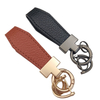 Minimalist PU Keychain Set with Quick Release Clip - Hot Stamped Logo Customization for Wedding Souvenirs