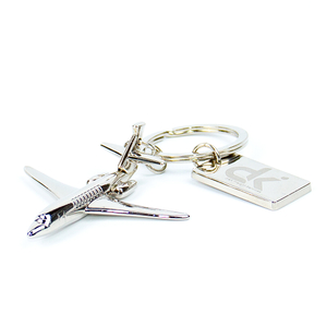 Custom Zinc Alloy Airplane Keychain with UV/Laser Logo Minimalist Stylish Blank Keychain for Promotional Gifts Daily Accessories 24h Design MOQ50