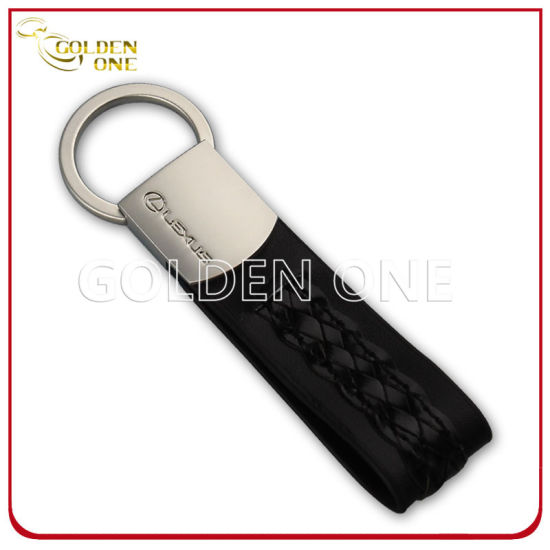 Personalized Genuine Leather Key Chain with Engrave Logo