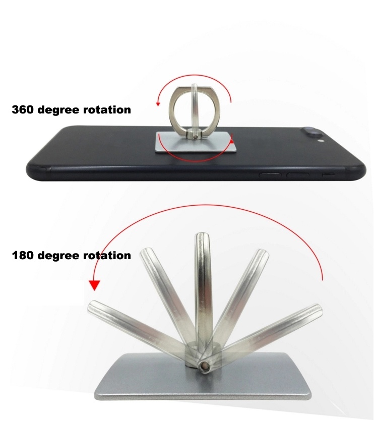 Custom Logo 360 Degree Rotation Acrylic Mobile Phone Ring Holder