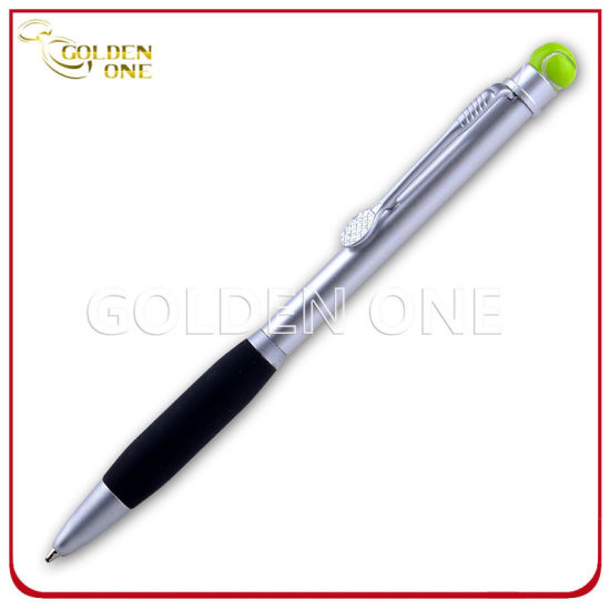Advertising Promotional Click Ball Pen with Rubber Handle