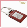 High Quality Embossed Logo PU Leather Keychain