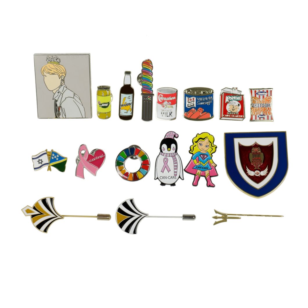 Promotion Gift Cheap Custom 3D Logo Cartoon Style Printed Soft Hard Cloisonne Enamel Iron Brass Metal Lapel Pin