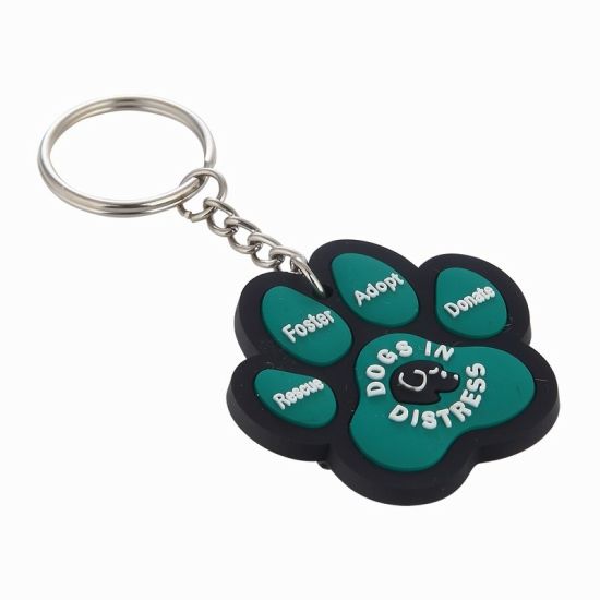 Customized Eco-Friendly Slipper Pattern Soft PVC Key Chain