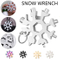 Stainless Steel 18 in 1 Snowflake Multifunctional Pocket Wrench Tool