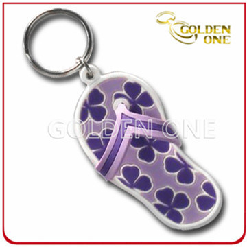 Customized Eco-Friendly Slipper Pattern Soft PVC Key Chain