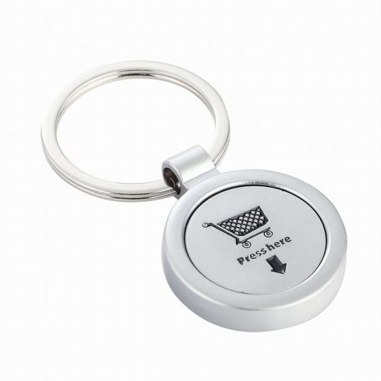 Metal Key Chain Trolley Token for Business Gift