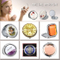 Customized Printed Round Shape Double Sided Leather Makeup Mirror
