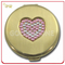 Decoration Crystal Stone Embossed Gold Plated Metal Mirror