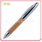 Promotional Chrome Plated Metal Pen with Roll Wooden