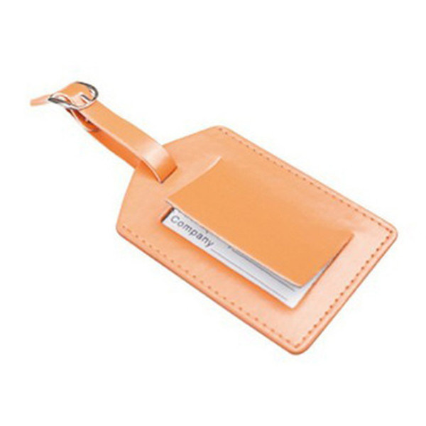 Creative Custom Design Gold Silver Stamp PU Leather Luggage Tag