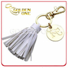 Promotion Tassel Style Leather Key Chain with Metal Pendant