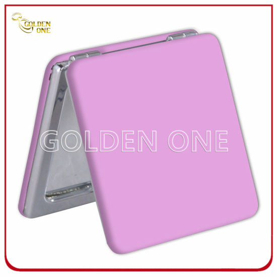 Promotion Gift Classic Design PU Leather Square Compact Mirror