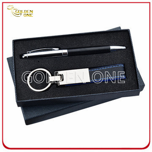 Business Metal Click Pen And Key Chain Gift Set