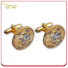 Personalized Design Metal Embossed Gold Plated CuffLink