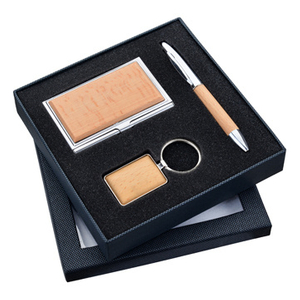 Corporate Business Gift Wooden Pen And Key Holder Set for Souvenir