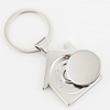 promotional metal soft hard enamel key chain custom logo  2d keyrings circle  shape shiny silver keychain with design