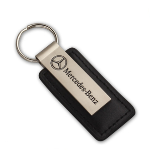 Minimalist PU Leather Keyring with Clean Stitched Border and Sleek Metal Loop for Daily Use and Modern Accessory in Acrylic Case