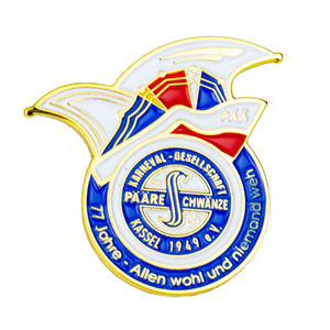 Vibrant Festival Lapel Pin with Laser Engraved Details and Butterfly Clutch for Costume Parties and Carnivals