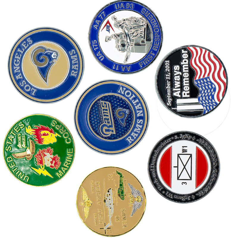 Custom Veteran Coin with Zinc Alloy Bezel Edge and Velvet Pouch for Veteran Organizations and Military Associations