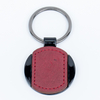 Custom Genuine Leather Keychain with Key Ring Holder, Personalized Key Fob for Corporate Gifts